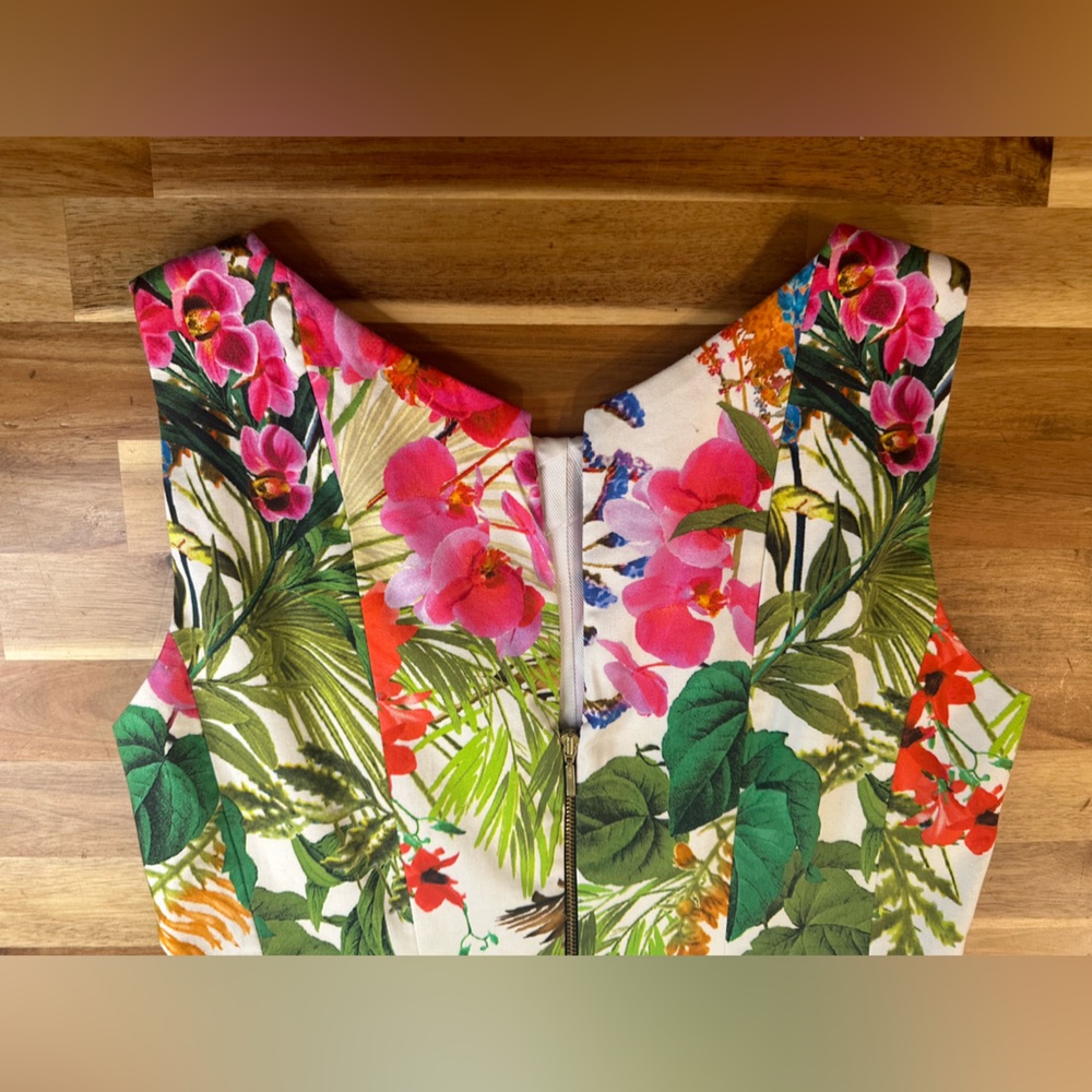 COPY - Zara Floral Print Tulip Sleeveless Dress| Size L - Picture 5 of 10